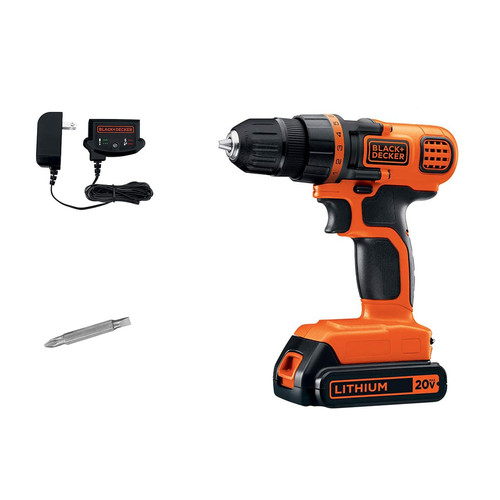 Black & Decker LDX120C 20V MAX Lithium-Ion 3/8 in. Cordless Drill Driver Kit (1.5 Ah) image number 0