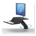 Fellowes Mfg Co. 8081501 Lotus RT 48 in. x 30 in. x 42.2 in. - 49.2 in. Sit-Stand Workstation - Black image number 5