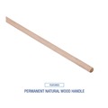 Mops | Boardwalk BWK120C 54 in. Natural Wood Handle/Deck Mops with #20 White Cotton Head image number 7