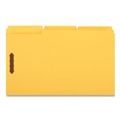  | Universal UNV13528 1/3 Cut Tab Legal Size Deluxe Reinforced Top Tab Folders with Fasteners - Yellow (50/Box) image number 1