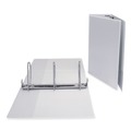 Office Jansan | Universal UNV20994 4 in. Capacity 11 in. x 8.5 in. 3-Slant-Ring View Binder - White image number 3