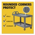 Bulk Savings Pricing 2 | Rubbermaid Commercial 2192463 BRUTE Heavy-Duty Ergo Handle Utility Cart Plastic 2 Shelves 750 lb Capacity 26-in x 55-in x 33.25-in Gray image number 8