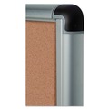 Bulletin Boards | MasterVision VT630101690 28 in. x 38 in. Slim-Line Enclosed Cork Bulletin Board with One Door - Tan Surface/Satin Aluminum Frame image number 5