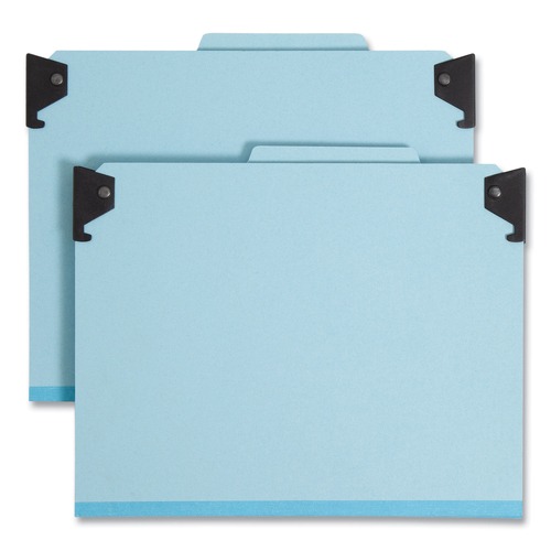Office Jansan | Smead 65115 2 Dividers Letter Size FasTab Hanging Pressboard Classification Folders - Blue image number 0