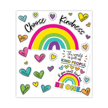 Carson-Dellosa 75-Piece 30 in. x 16 in. Kind Vibes Motivational Bulletin Board Sets - Multicolor