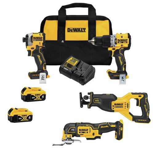 Combo Kits | Factory Reconditioned Dewalt DCK4050M2R 20V MAX Brushless Lithium-Ion Cordless 4-Tool Combo Kit (4 Ah) image number 0