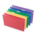Office Jansan | Universal UNV14221EE 1/5-Cut Tab Deluxe Bright Color Hanging File Folders - Legal Size, Assorted Colors (25/Box) image number 1