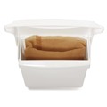 Trash & Waste Bins | Rubbermaid Commercial FG614000WHT Plastic Sanitary Napkin Receptacle with Rigid Liner - White image number 4