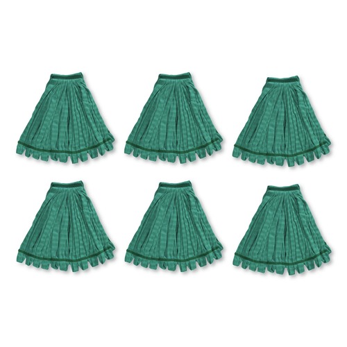 Mops | Rubbermaid Commercial FGT85206GR00 5 in. Green Headband Microfiber Tube Mop - Medium Green (6/Carton) image number 0