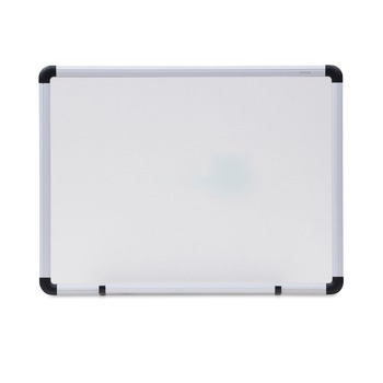 Universal UNV43722 Aluminum/Plastic Frame Melamine 24 in. x 18 in. Dry Erase Board - White/Black/Gray