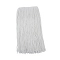 Mops | Boardwalk BWK220RCT 20 oz. Rayon Premium Cut-End Wet Mop Heads - White (12/Carton) image number 0