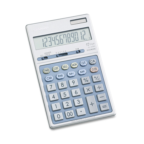 Bulk Savings Pricing 1 | Sharp EL339HB 12-Digit LCD Executive Portable Desktop/Handheld Calculator image number 0