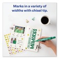 Office Jansan | Avery 08885 Broad Chisel Tip Large Desk-Style MARKS A LOT Permanent Marker - Green (1-Dozen) image number 6