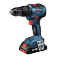Combo Kits | Bosch GXL18V-233B25 18V Brushless Lithium-Ion 1/2 in. Cordless Hammer Drill Driver and 2-in-1 1/4 in. and 1/2 in. Bit Socket Impact Wrench with 2 Batteries (4 Ah) image number 1