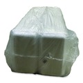 Food Trays, Containers, and Lids | GEN 15PWH 14.44 in. x 7.88 in. x 1.37 in. #15P Meat Trays - White (200/Carton) image number 5