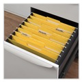 Office Jansan | Universal UNV16164 Reinforced 1/3-Cut Assorted Top-Tab File Folders - Letter Size, Yellow (100/Box) image number 4
