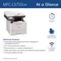 Office Electronics & Batteries | Brother MFCL5710DW MFC-L5710DW Business Monochrome Laser AIO Printer Copy Fax Print Scan image number 5