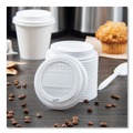 Office Filing Cabinets & Shelves | SOLO TLP316-0007 Traveler Cappuccino Style Dome Lid for 10 oz. to 24 oz. Cups - White (100/Pack, 10 Packs/Carton) image number 7