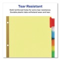 Office Jansan | Avery 11111 Big Tab 11 in. x 8.5 in. 8-Tab Double-Sided Gold Edge Reinforcing Insertable Dividers - Assorted Tabs/Buff (1-Set) image number 5