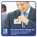  | C-Line 95596 4 in. x 3 in. Top Load Clip Style Name Badge Kits - Clear (96/Box) image number 2