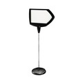 | MasterVision SIG01010101 25 in. x 17 in. Board 63 in. High Steel Frame Floor Stand Arrow Sign Holder - White/Black image number 1