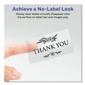  | Avery 22822 2 in. x 3 in. Print-to-the-Edge Labels with Sure Feed and Easy Peel - Glossy Clear (80/Pack) image number 1