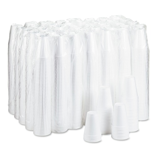 Cutlery | Dart 12J12 12 oz. Foam Drink Cups - White (40 Bags/Carton) image number 0
