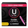 Cleaning & Janitorial Supplies | Kimberly-Clark 53445 U by Kotex Regular Click Compact Tampons (8 Packs/Carton) image number 0