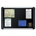 Bulletin Boards | MasterVision MVI030301 36 in. x 24 in. Soft-Touch Bulletin Board - Black Fabric Surface, Black Aluminum Frame image number 3