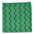 Cleaning & Janitorial Supplies | Rubbermaid Commercial FGQ62000GR00 16 in. x 16 in. Microfiber Reusable Cleaning Cloths - Green (12/Carton) image number 1