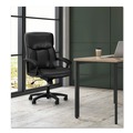 Office Desks & Workstations | HON HVL151.SB11 Metro Classic Series 48 in. x 30 in. x 29.5 in. Mahogany/Charcoal Right Pedestal Desk with HVL151 Executive High-Back Black Leather Chair Bundle image number 8
