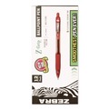 Pens | Zebra ZEB22230 Z-Grip Ballpoint Pen, Retractable, Medium 1 mm, Red Ink, Red/Clear Barrel, Dozen image number 4