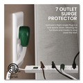 Office Electronics & Batteries | GoGreen Power GG-17636 6 ft. Cord 1,200 Joules 7-Outlet Surge Protector - White image number 2