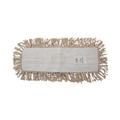 Office Jansan | Boardwalk BWK1318 18 in. x 5 in. Industrial Hygrade Cotton Dust Mop Head - White image number 0