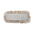  | Boardwalk BWK1318 18 in. x 5 in. Industrial Hygrade Cotton Dust Mop Head - White image number 0