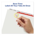 Office Jansan | Avery 12450 11 x 8.5 Print and Apply Index Maker Clear Label 8-Tab Dividers with Printable Label Strip - Frosted Clear Tabs (5/Pack) image number 3