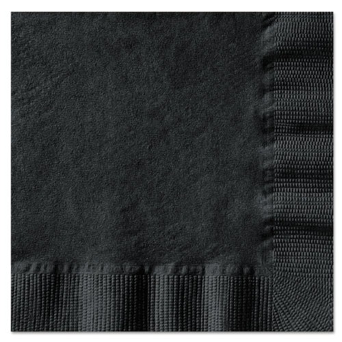  | Hoffmaster 020212 10 in. x 10 in. 1-Ply Beverage Napkins - Black (1000-Piece/Carton) image number 0