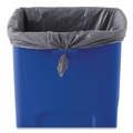 Trash & Waste Bins | Rubbermaid Commercial FG356973BLUE 23 Gallon Plastic Recycled Untouchable Square Recycling Container - Blue image number 2