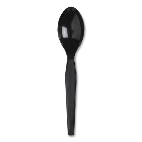 Cutlery | Dixie SSSHW08 SmartStock Series F 6 in. Heavyweight Plastic Spoon Refill - Black (40-Piece/Pack, 24 Packs/Carton) image number 0