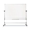  | MasterVision RQR0221 Silver Easy Clean 36 in. x 48 in. Steel Frame Mobile Revolver Earth Dry Erase Board - White/Silver image number 0