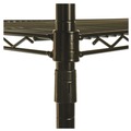  | Alera ALESW604818BL NSF Certified 48 in. x 18 in. x 72 in. 4-Shelf Wire Shelving Kit with Casters - Black image number 5