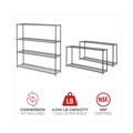  | Alera ALESW207218BA BA Plus 72 in. x 18 in. x 72 in. 4-Shelf Wire Shelving Kit - Black Anthracite Plus image number 3