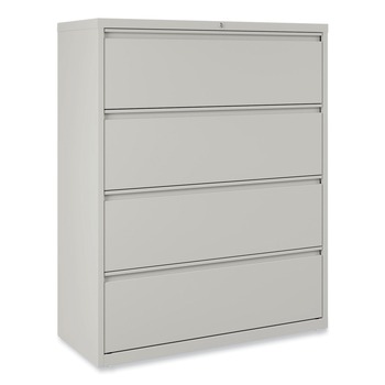 Alera 42 in. x 18.63 in. x 52.5 in. 4 Legal/Letter Size Lateral File Drawers - Light Gray
