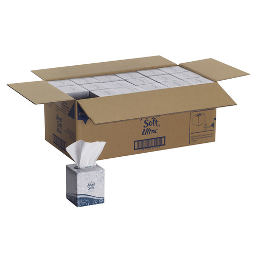 Cleaning & Janitorial Supplies | Georgia Pacific Professional 46560 2-Ply Ultra Premium Facial Tissue - White (36-Piece/Carton 96-Sheet/Box) image number 0