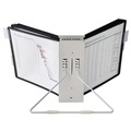 Office Jansan | Durable 561201 InstaView Expandable Desktop Reference System with 10 Panels - Black/White image number 4
