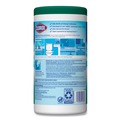Cleaning & Janitorial Supplies | Clorox 01656 7 in. x 8 in. 1-Ply Disinfecting Wipes - Fresh Scent, White (450/Carton) image number 4