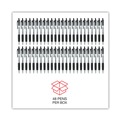 Office Jansan | Universal UNV15533 1 mm Comfort Grip Retractable Ballpoint Pens - Medium, Black (48/Pack) image number 4