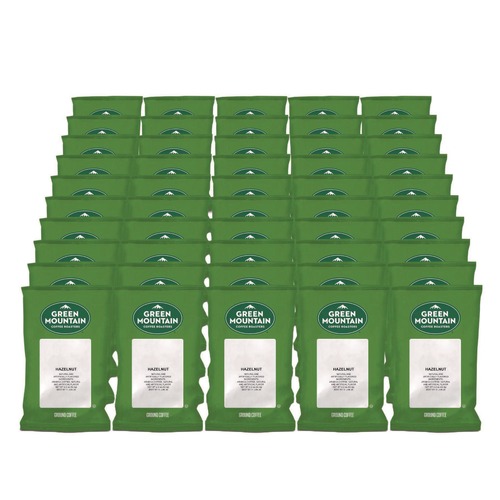 Food Service | Green Mountain Coffee 5000364510 2.2 oz. Coffee Fraction Packs - Hazelnut (50/Carton) image number 0