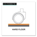 Office Jansan | ES Robbins 132775 66 in. x 60 in. EverLife Workstation Chair Mat With Lip for Hard Floors - Clear image number 1