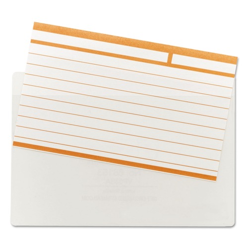 Office Jansan | Smead 68153 5.31 in. x 33.63 in. Self-Adhesive Top Load Poly Pockets - Clear (100/Box) image number 0